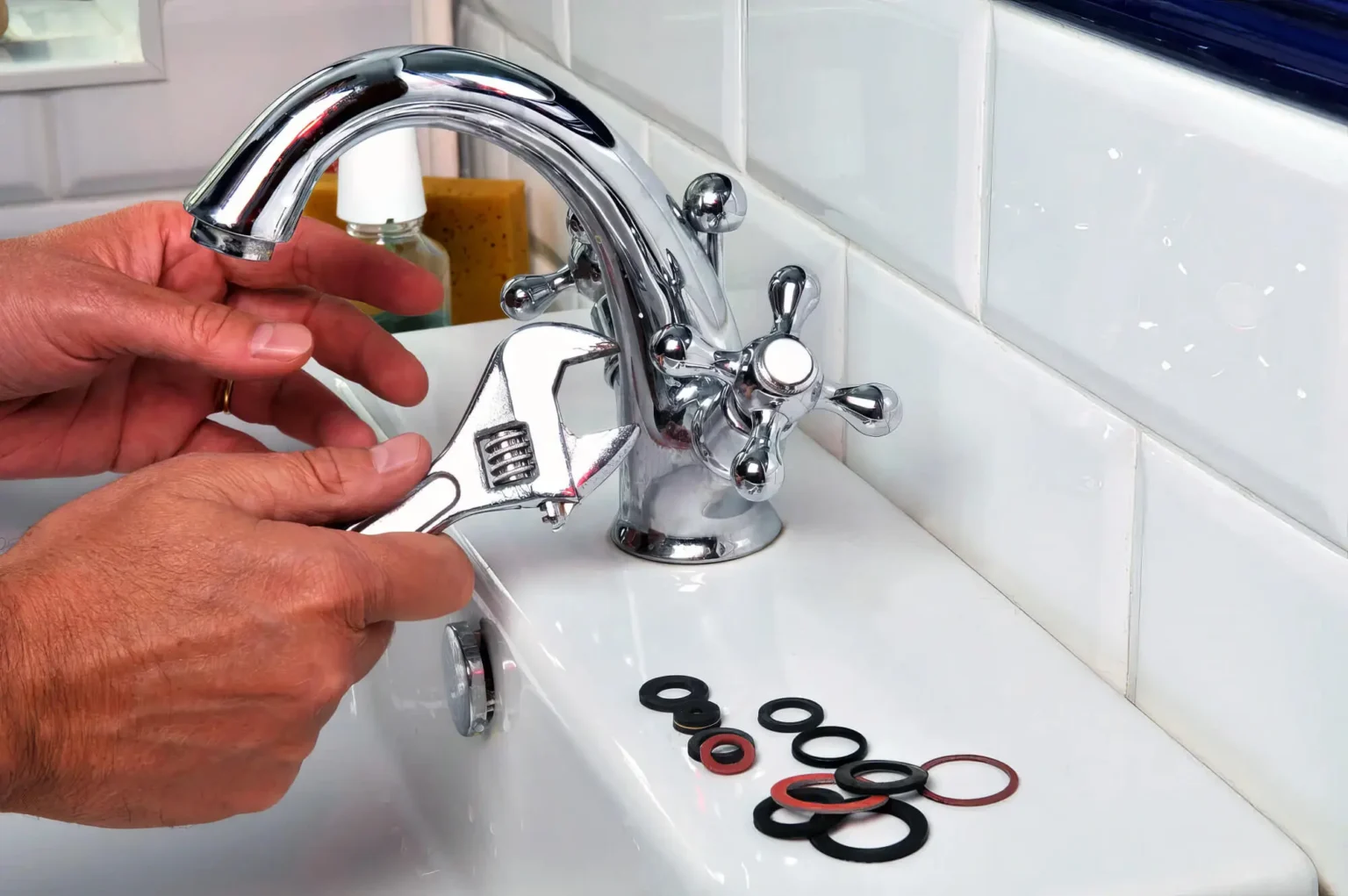 Plumber maintaining a bathroom faucet in Rocklin